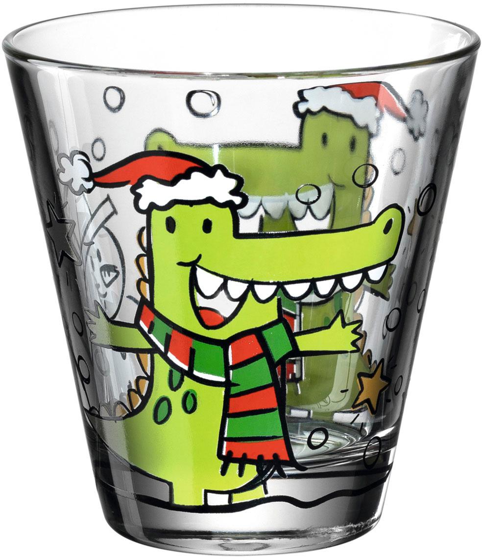 LEONARDO Becher Glas Krokodil Natale Ø 7,90 cm
