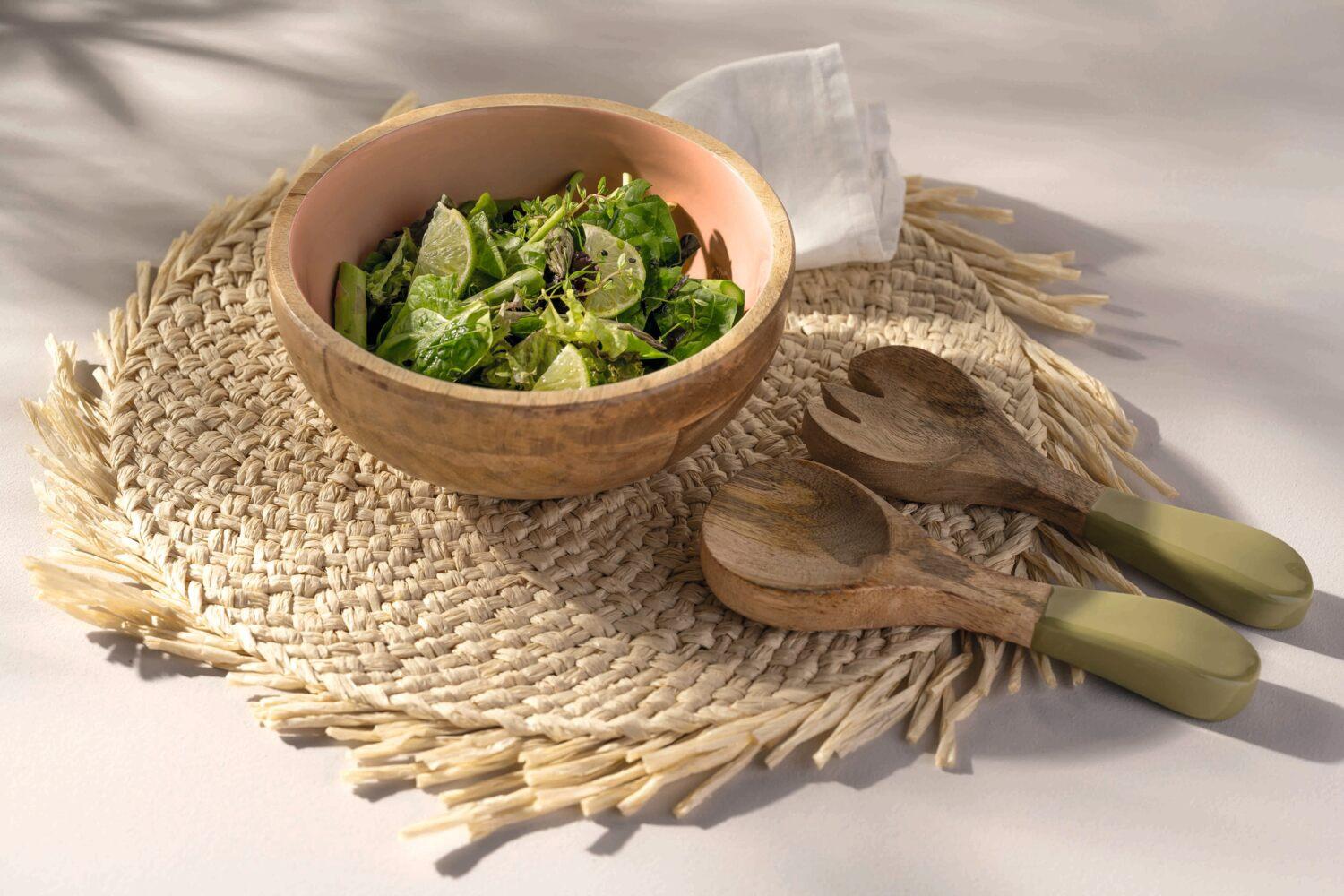 Produktbild LEONARDO Salatbesteck aus Mangoholz GARDA 21cm grün 2 von 2