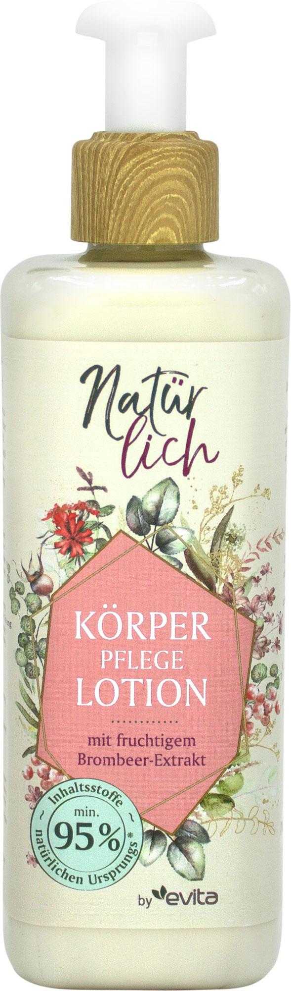 Natürlich by evita Körper Pflege Lotion mit fruchtigem Brombeer-Extrakt