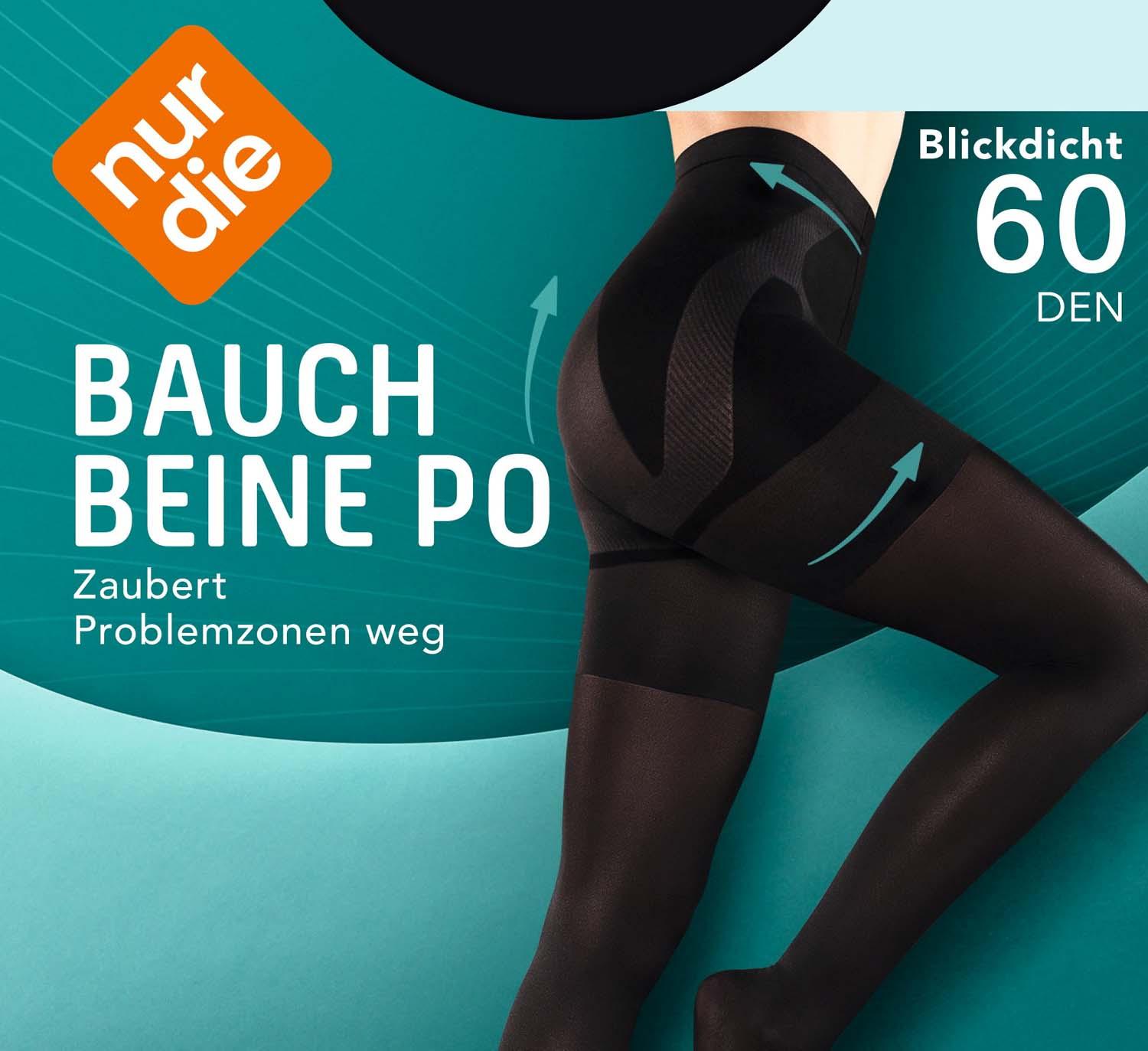 NUR DIE Damen figurformende Feinstrumpfhose Bauch-Beine-Po 60 DEN