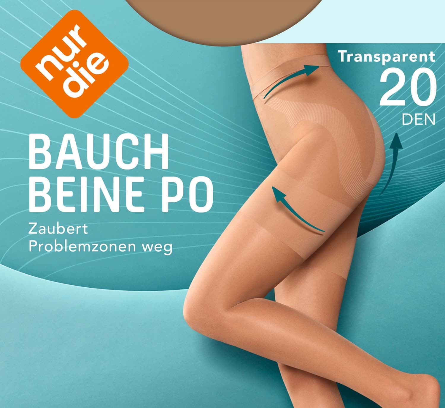 NUR DIE Damen figurformende Feinstrumpfhose Bauch-Beine-Po 20 DEN