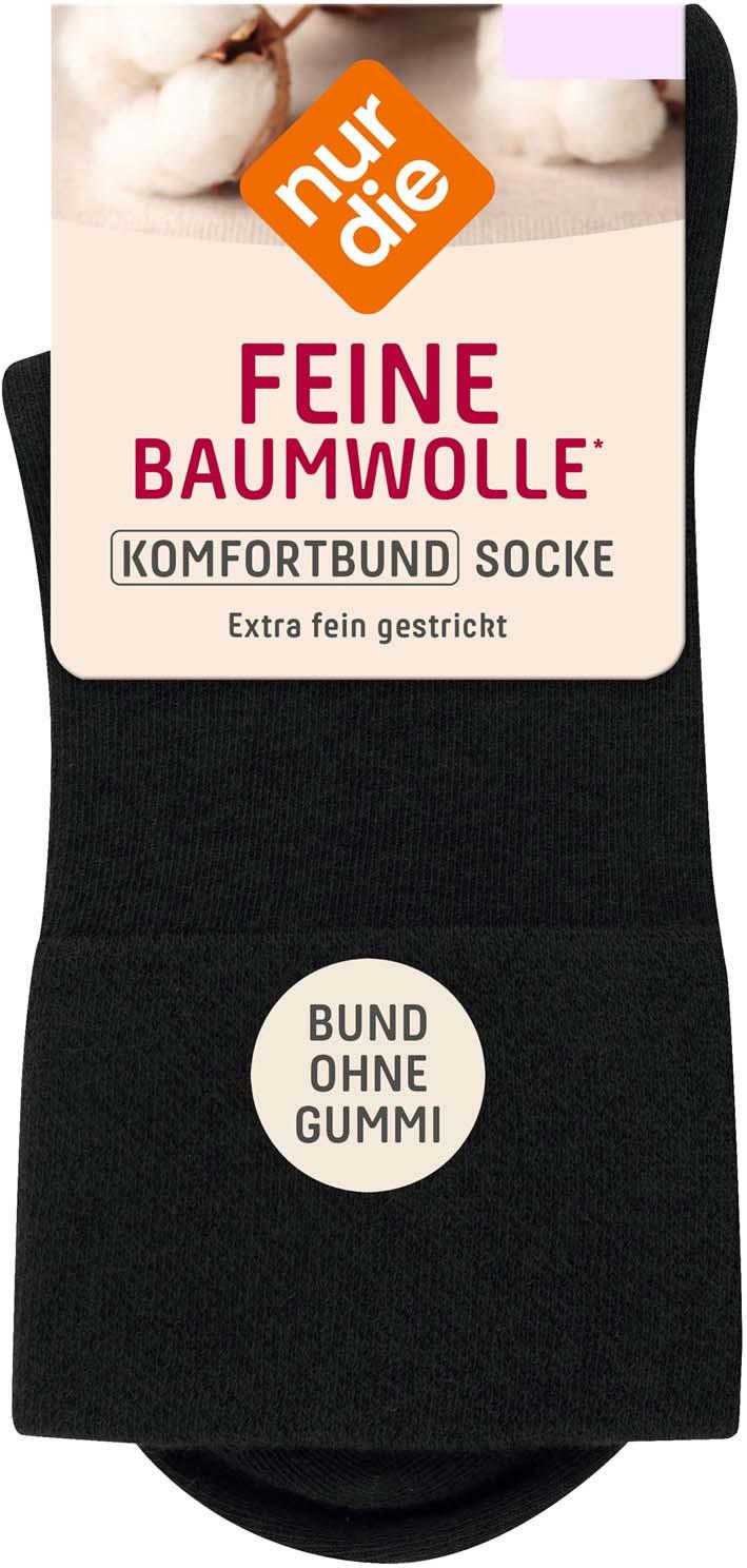 NUR DIE Damen Socken Feine Baumwolle Komfort
