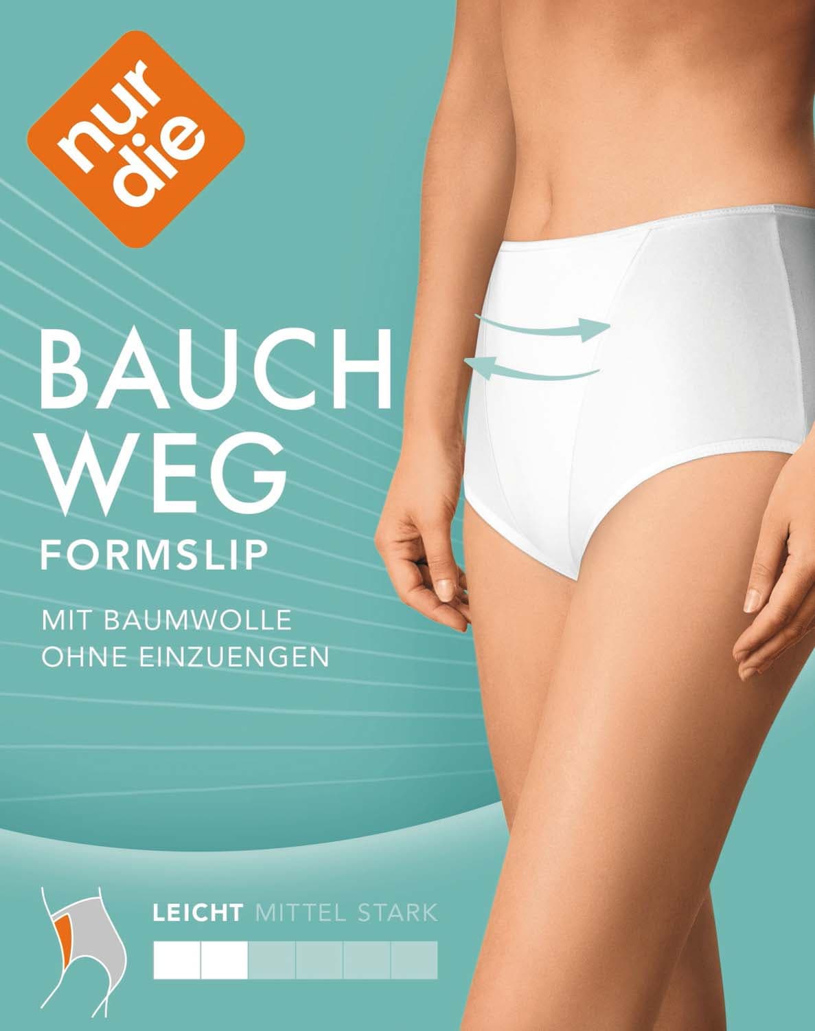 NUR DIE Damen Formslip Cotton aus Baumwolle mit Shaping-Effekt
