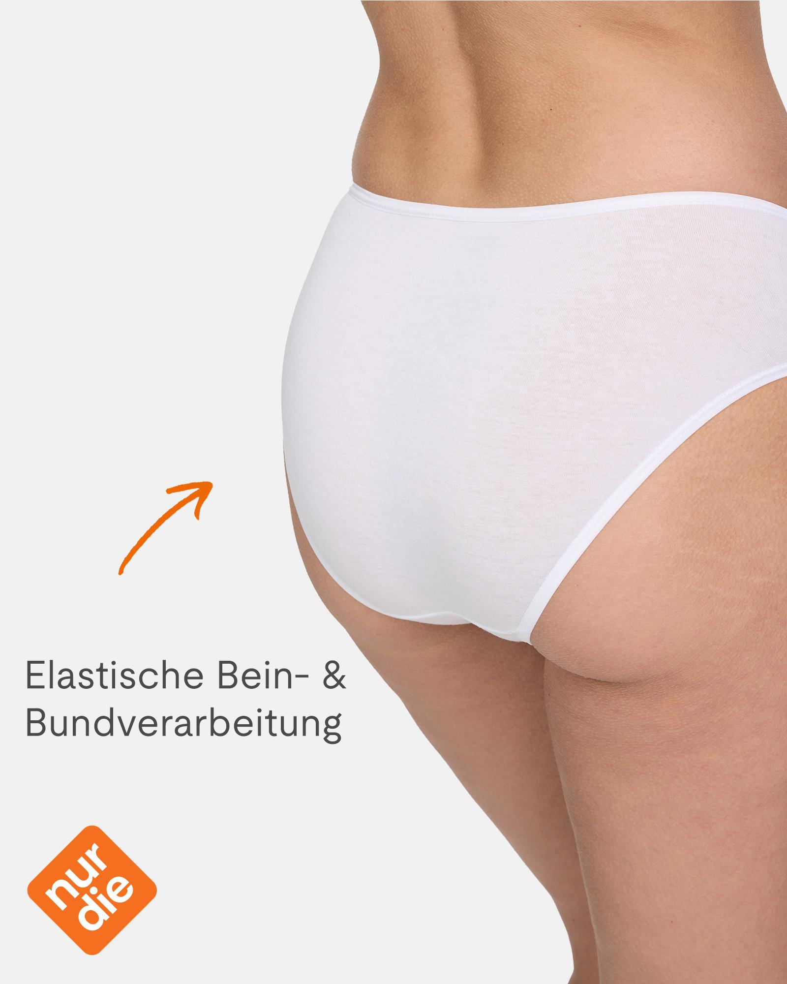 Produktbild NUR DIE Damen Midi Slip aus Baumwolle 2er Pack 3 von 4