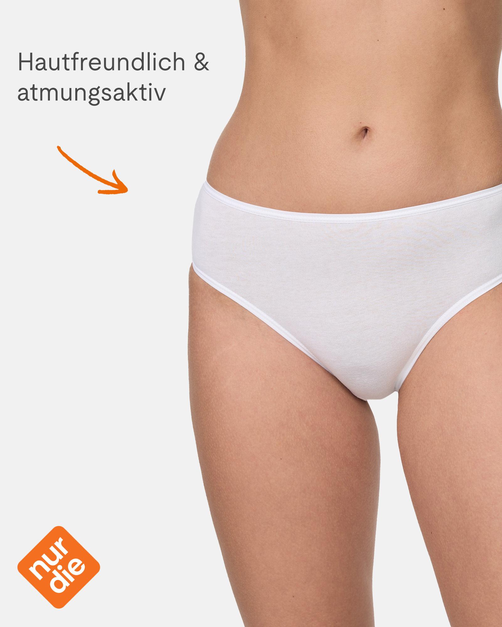 Produktbild NUR DIE Damen Midi Slip aus Baumwolle 2er Pack 4 von 4