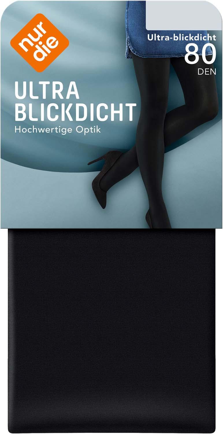 NUR DIE Damen Feinstrumpfhose Ultra Blickdicht 80 DEN