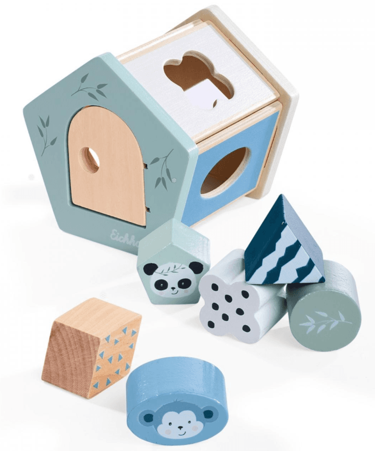 Eichhorn - Steckbox Panda – Motorikspielzeug aus Holz für Kinder