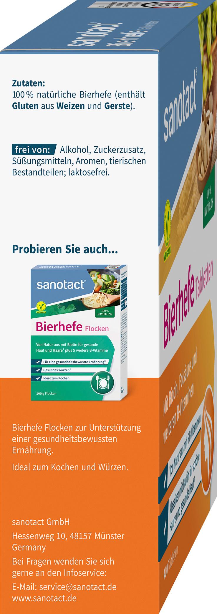 Produktbild sanotact Bierhefe Tabletten 7 von 8