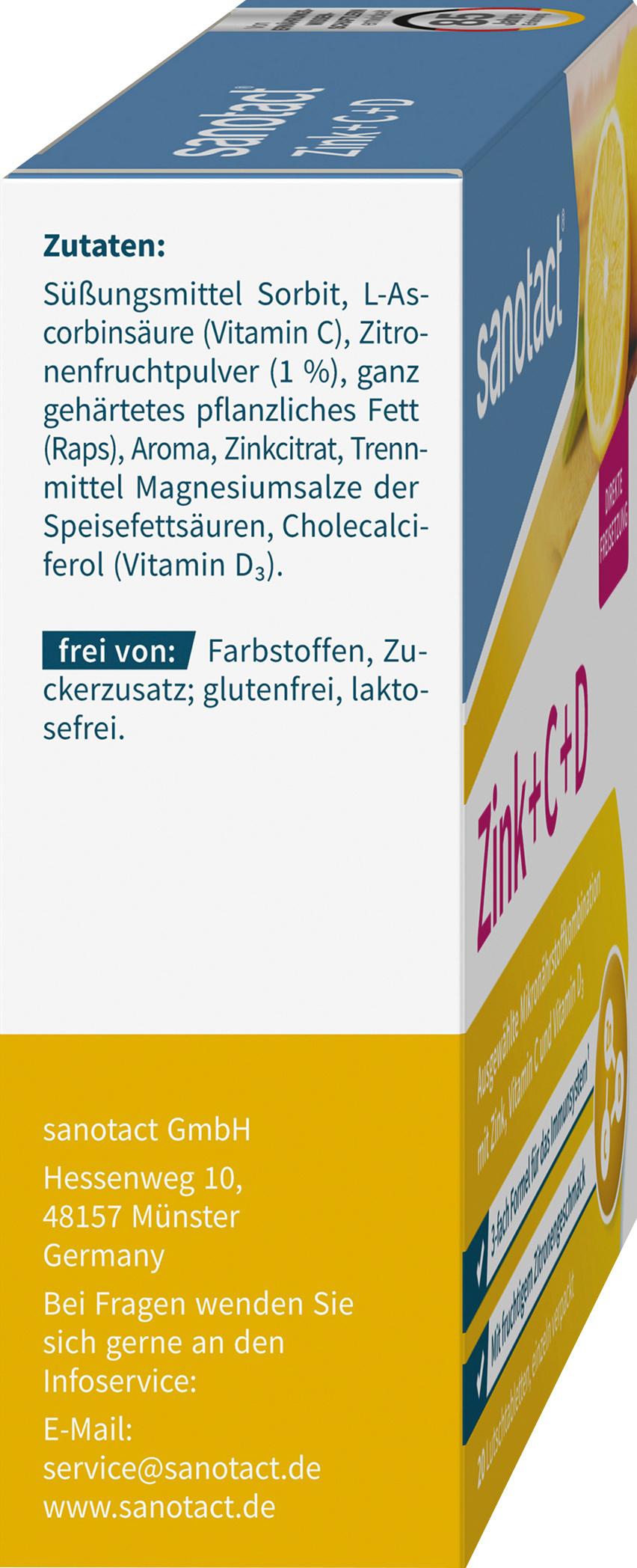 Produktbild sanotact Zink + C + D Lutschtabletten 4 von 7