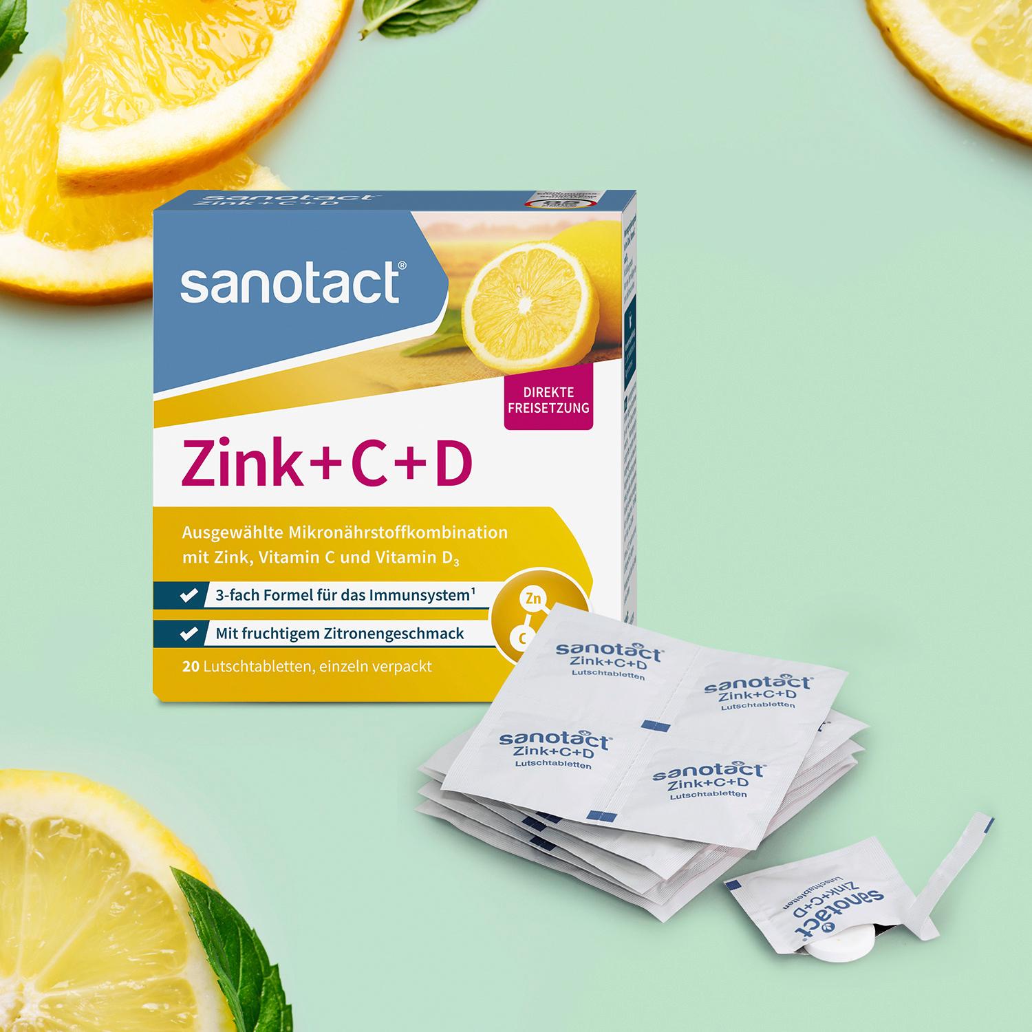 Produktbild sanotact Zink + C + D Lutschtabletten 3 von 7