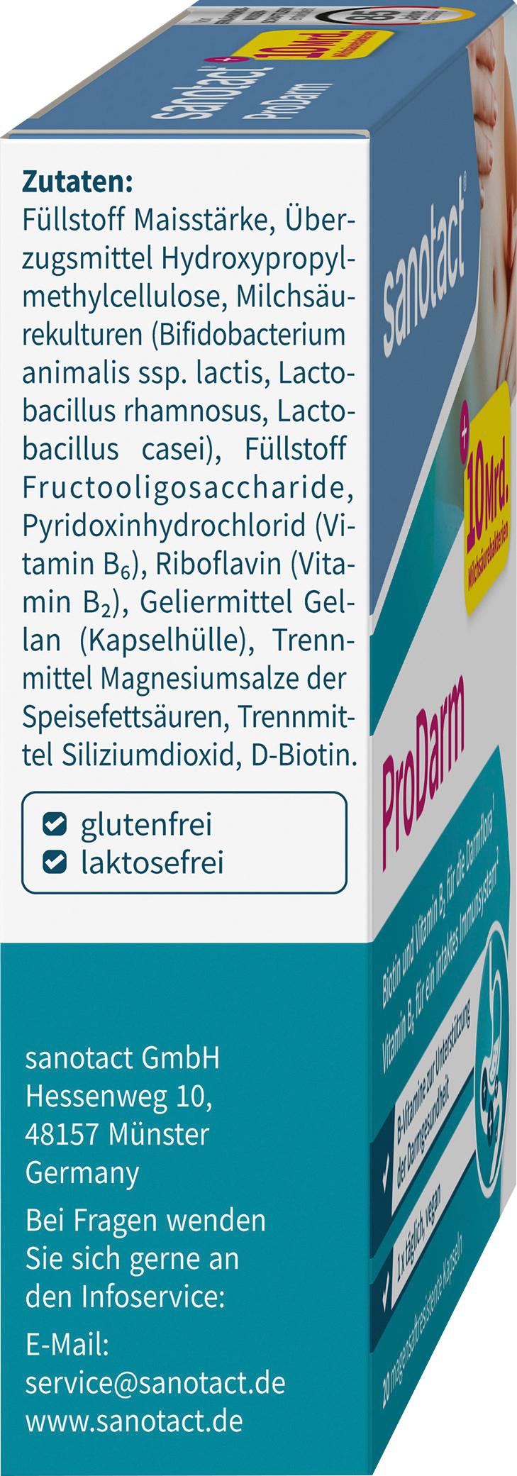 Produktbild sanotact ProDarm Kapseln 10 Milliarden Milchsäurekulturen 3 von 7