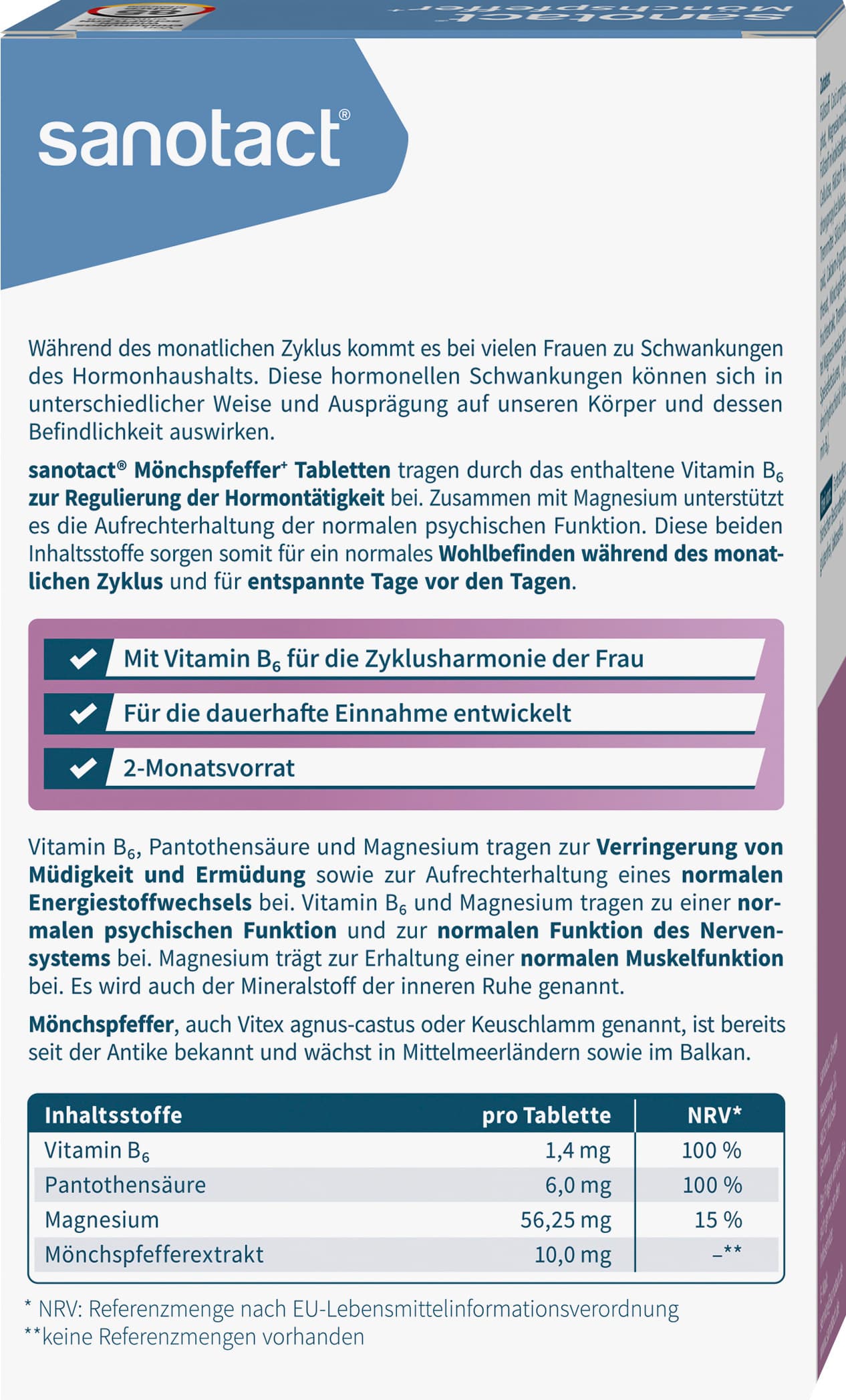 Produktbild sanotact® Mönchspfeffer+ 2 von 7