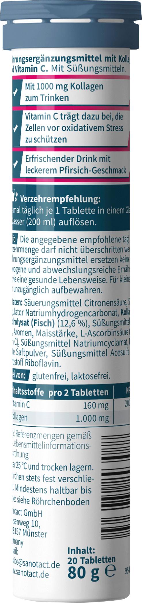 Produktbild sanotact Beauty Kollagen Drink 1000 Brausetabletten 2 von 3