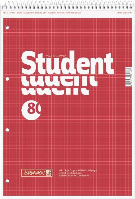 BRUNNEN Collegeblock Linkshänder A4 Lineatur 28 Premium