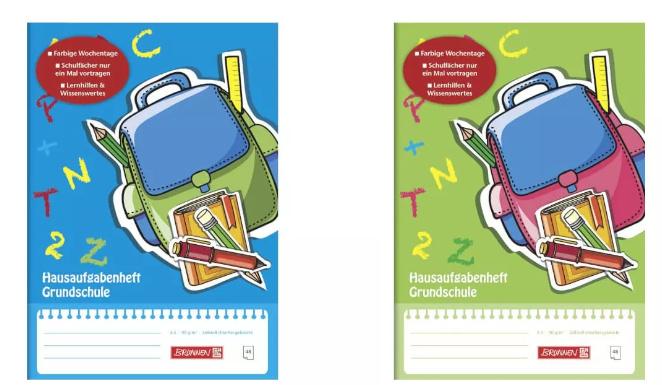 BRUNNEN Aufgabenheft für Grundschule A5 48 Blatt sortiert