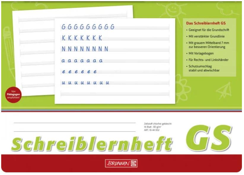 BRUNNEN Schreiblernheft A4 GS quer