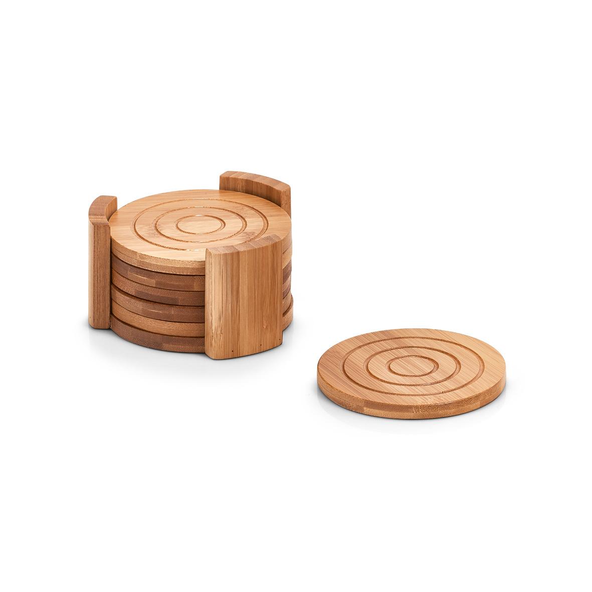 Produktbild zeller Bambusuntersetzer Ø12cm 7-tlg. 2 von 3