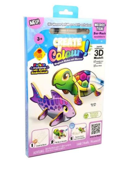 Bauer - Create N Colour - Meerestiere - Meeresschildkröte + Hai