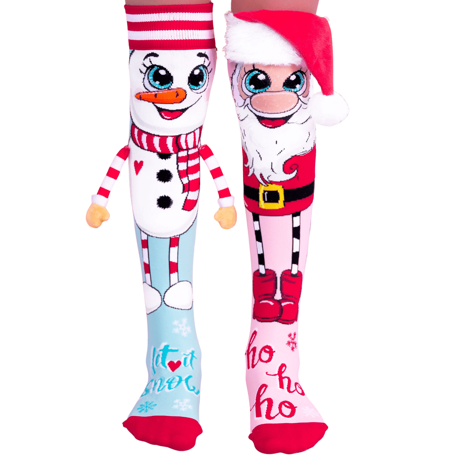 MADMIA - Santa & Snowman Socken mit 3D-Applikationen, Alter: 6-99 Jahre