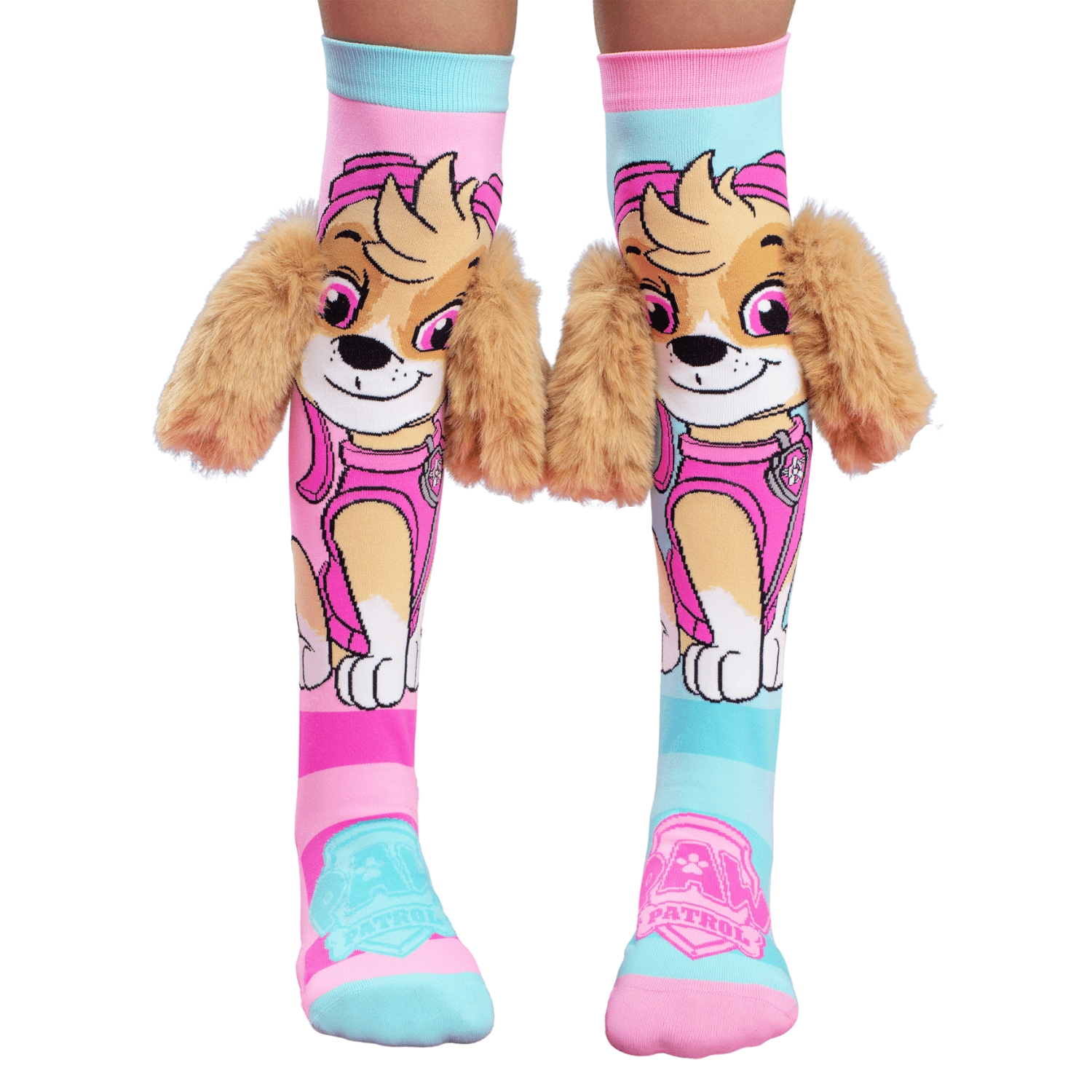 MADMIA - Paw Patrol Skye Socken mit 3D-Applikationen, Alter: 6-99 Jahre
