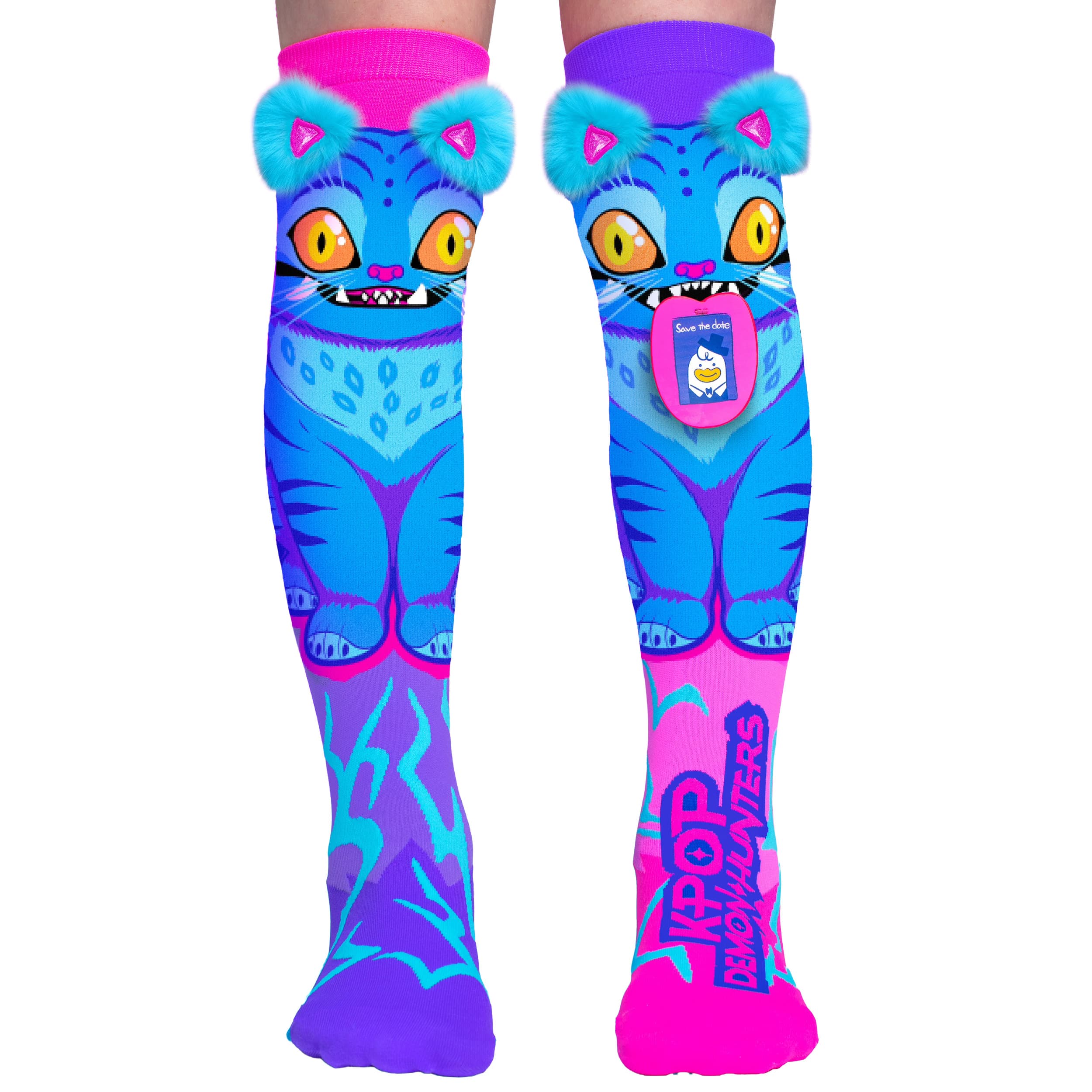 MADMIA - KPop Demon Hunter Derpy Socken mit 3D-Applikationen, Alter: 6-99 Jahre