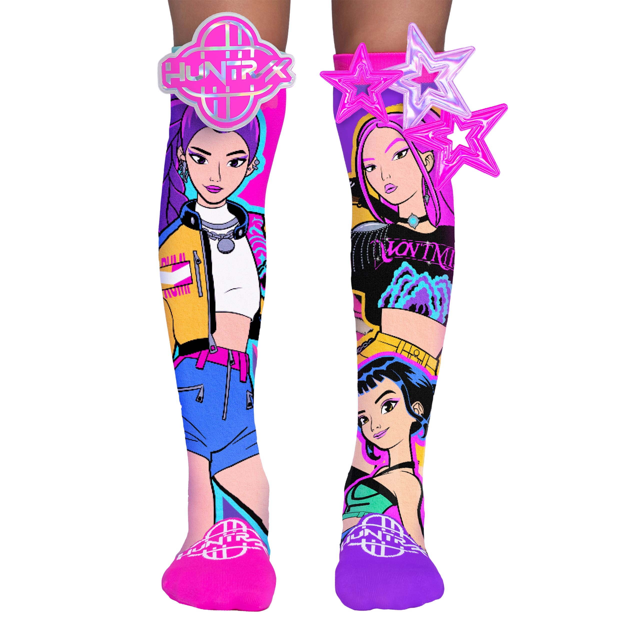 MADMIA - KPop Demon Hunter Trio Socken mit 3D-Applikationen, Alter: 6-99 Jahre