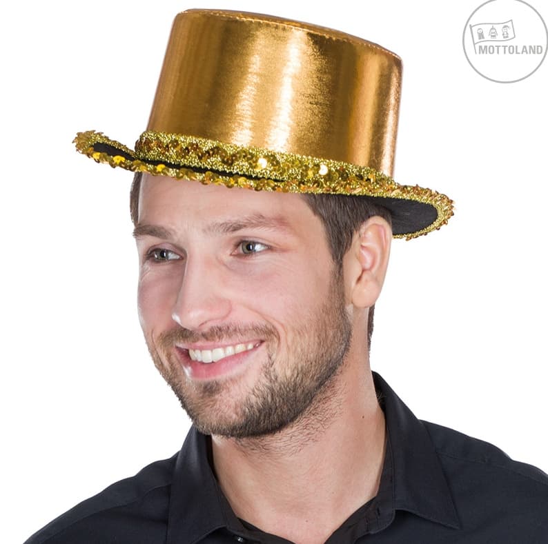 Mottoland - 41488812 - Zylinder Paillettenband gold