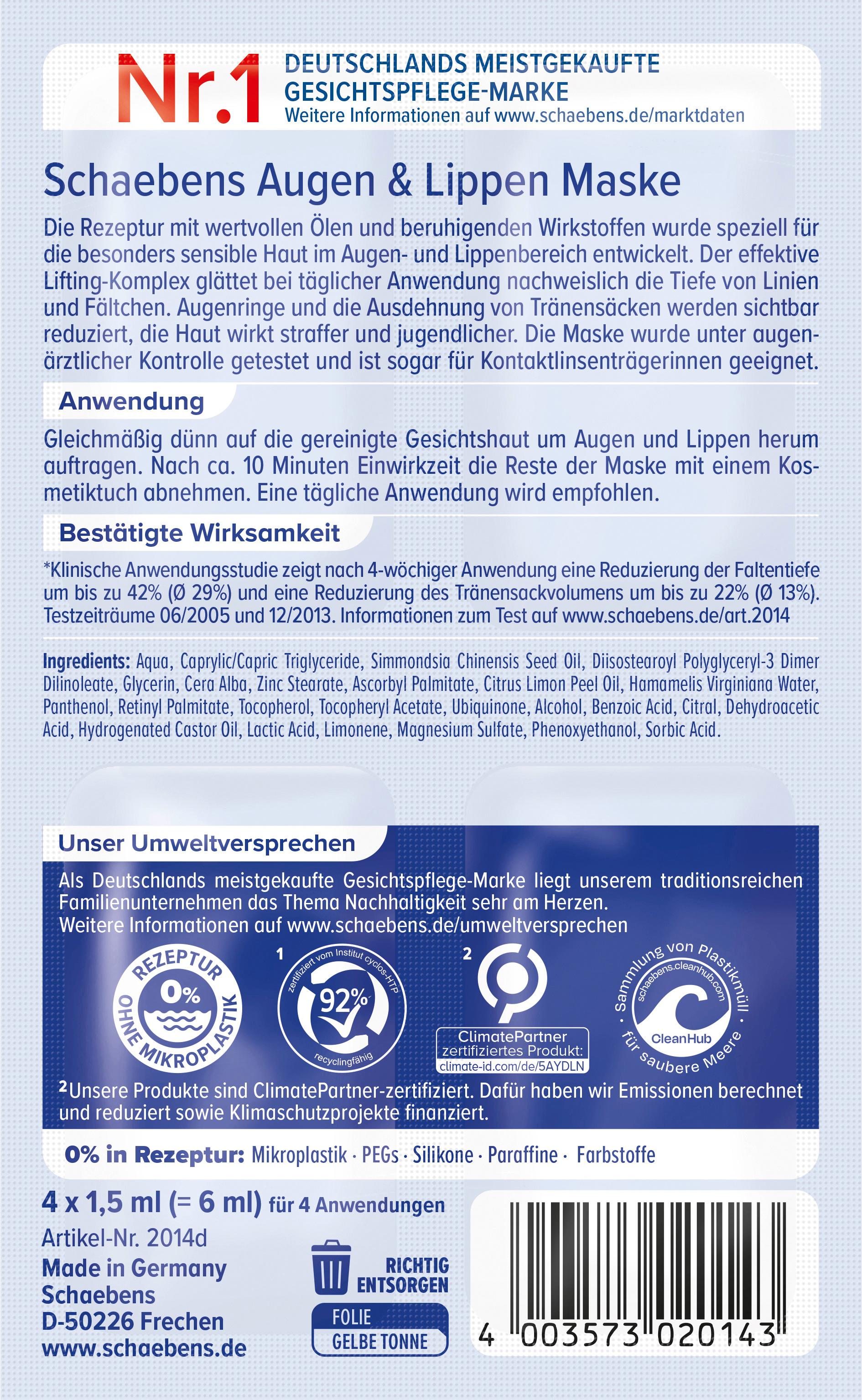 Produktbild Schaebens Augen&Lippen Maske 2 von 2