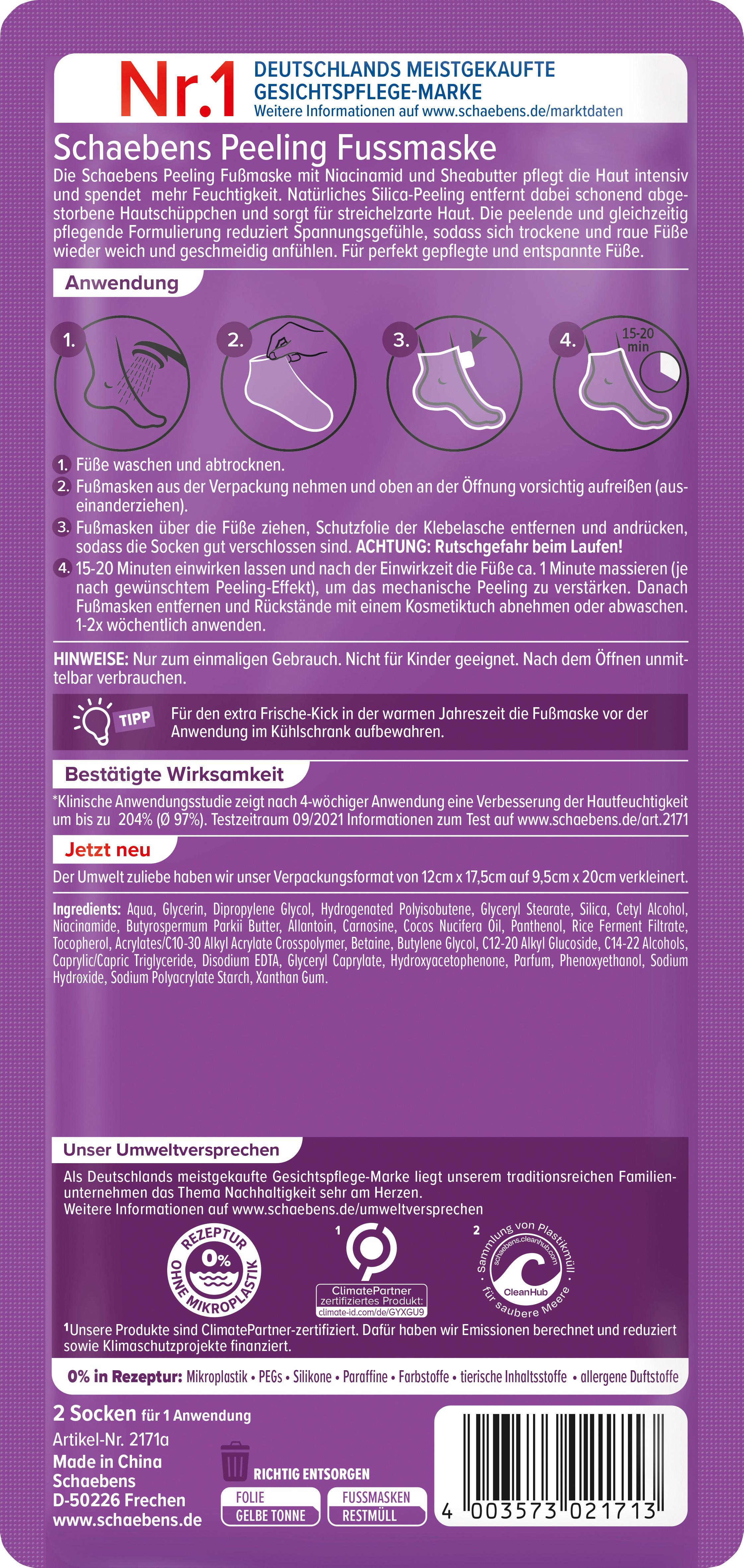 Produktbild Schaebens Peeling Fußmaske 2 von 2