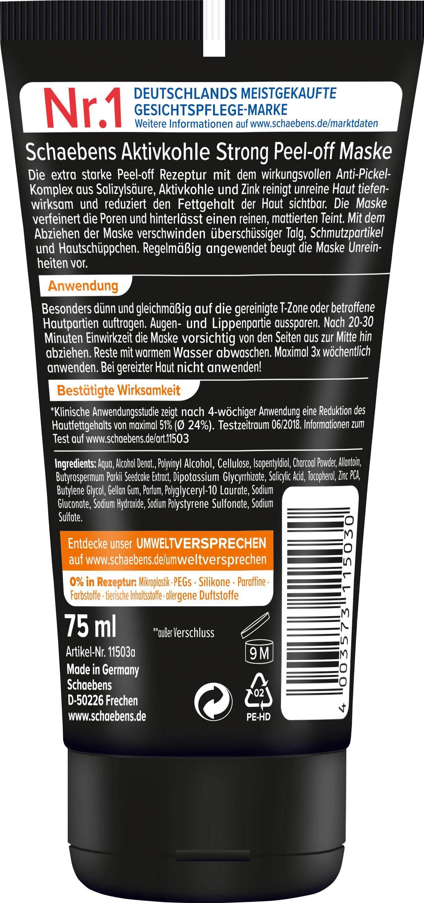 Produktbild Schaebens Aktivkohle Strong Peel-off Maske 2 von 2
