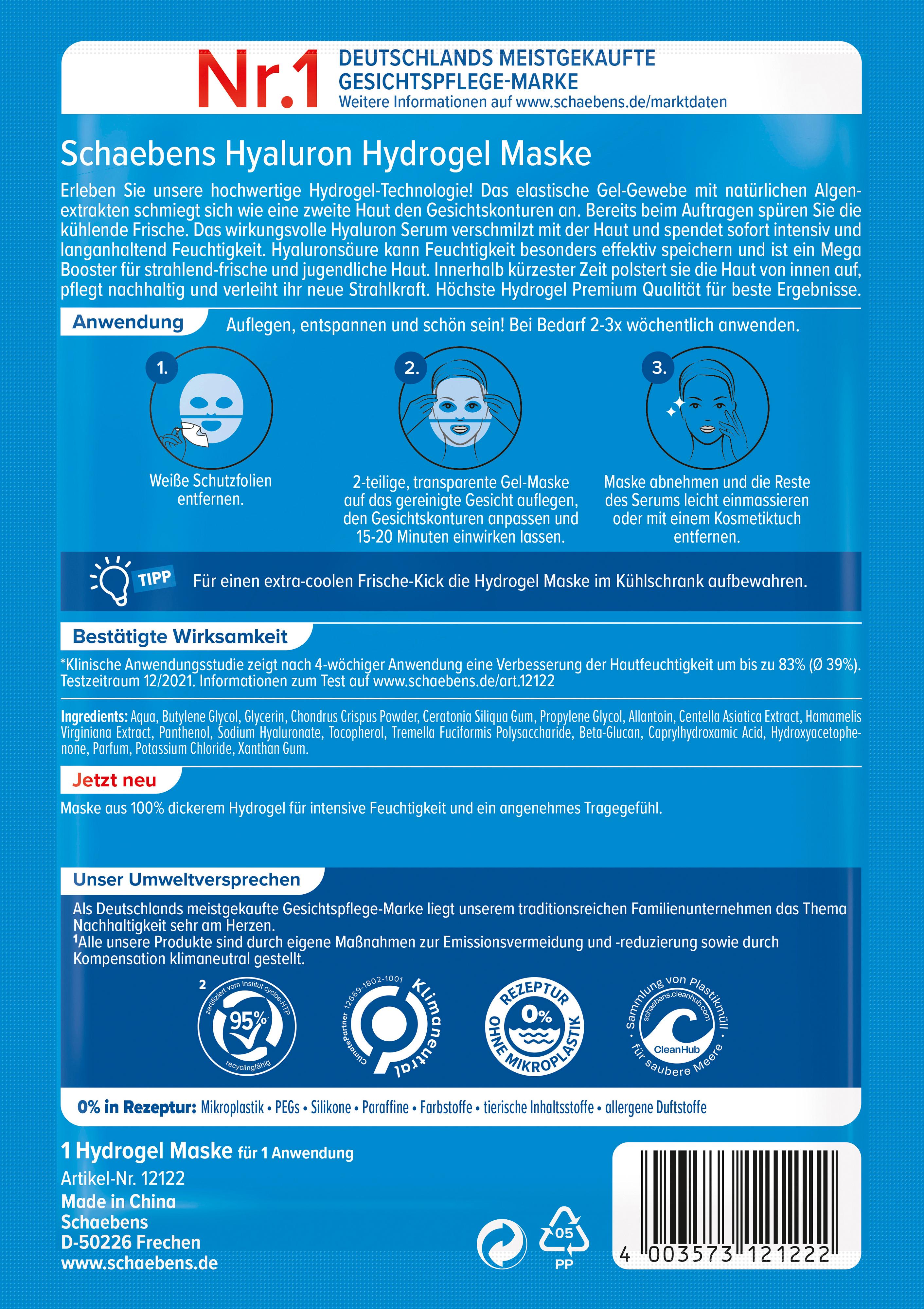 Produktbild Schaebens Hyaluron Hydrogel Maske 2 von 2