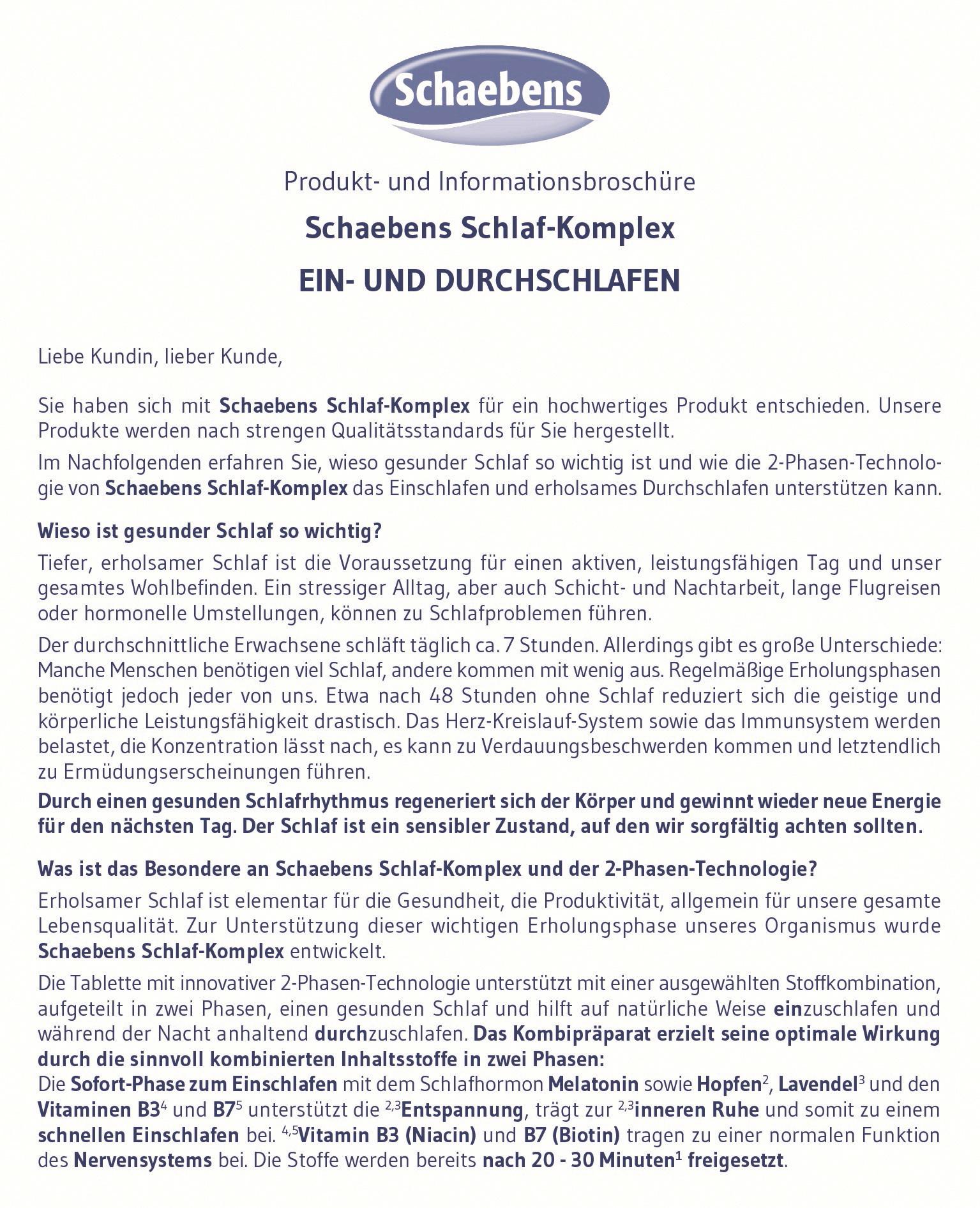 Produktbild Schaebens Schlaf-Komplex 2 Phasen 1,5 mg Melatonin 6 von 6