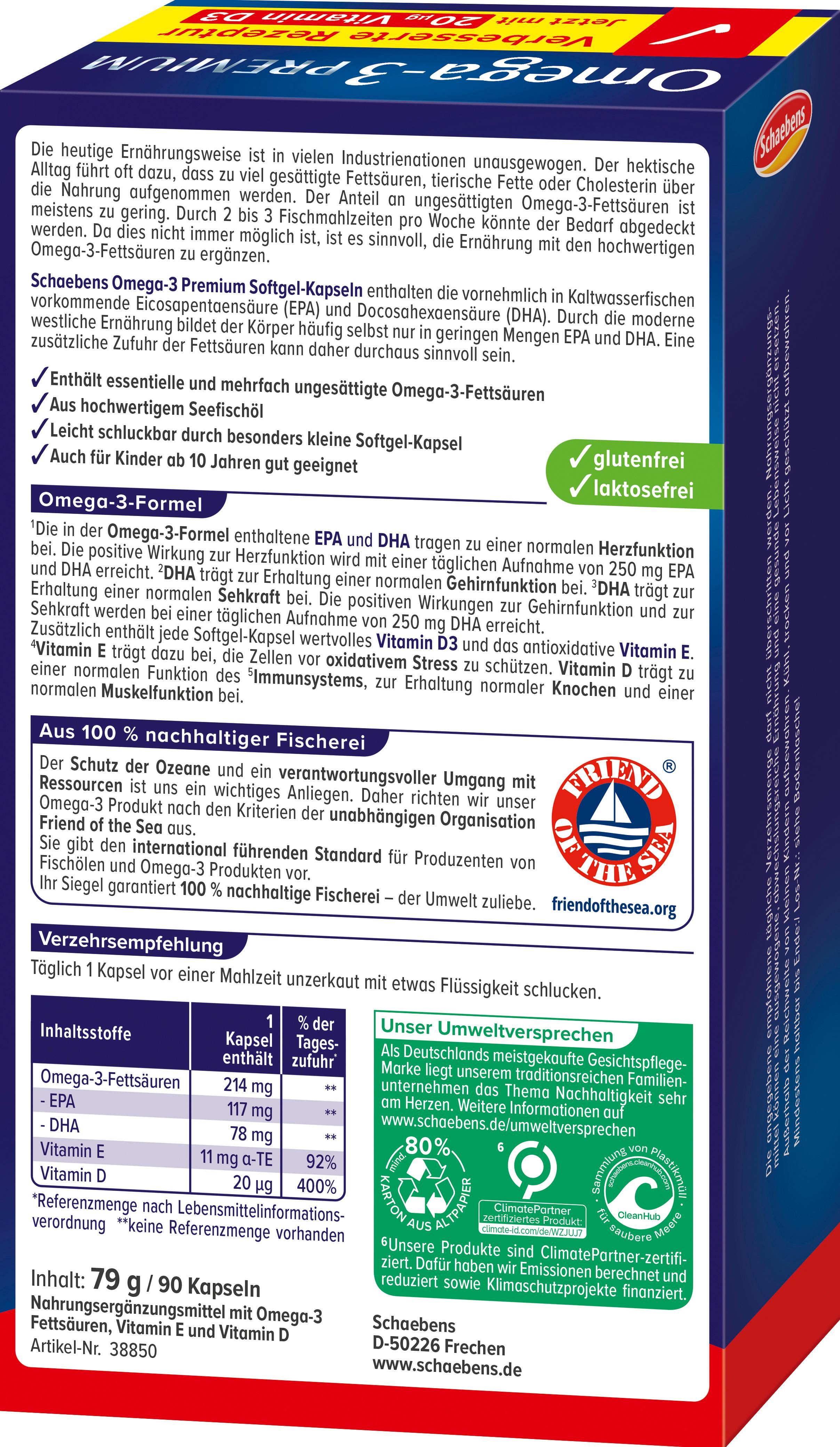 Produktbild Schaebens OMEGA-3 Premium + Vitamin E 2 von 6