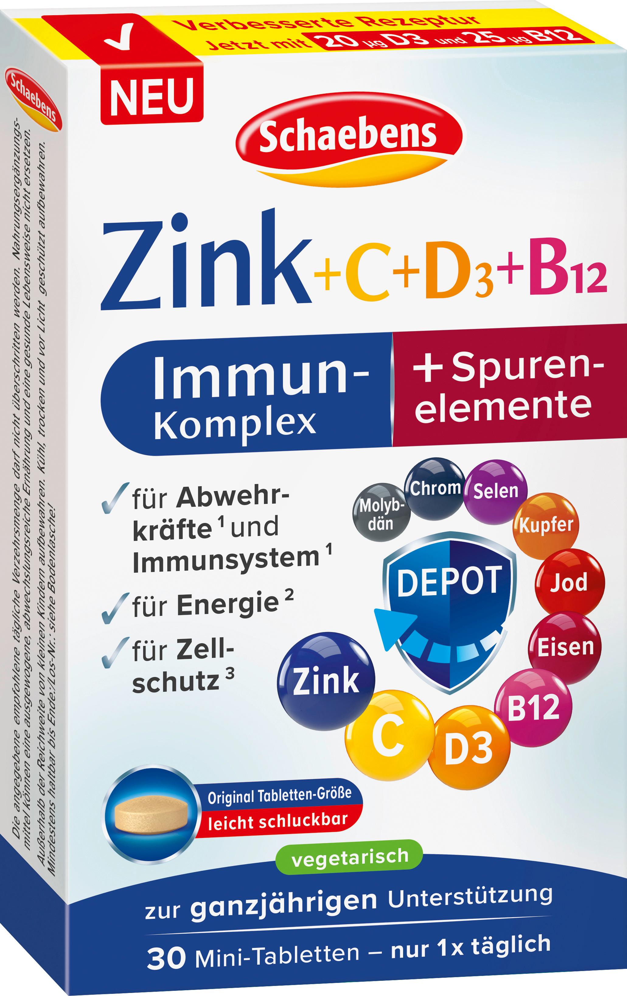 Schaebens Zink+C+D3 Immun-Kur