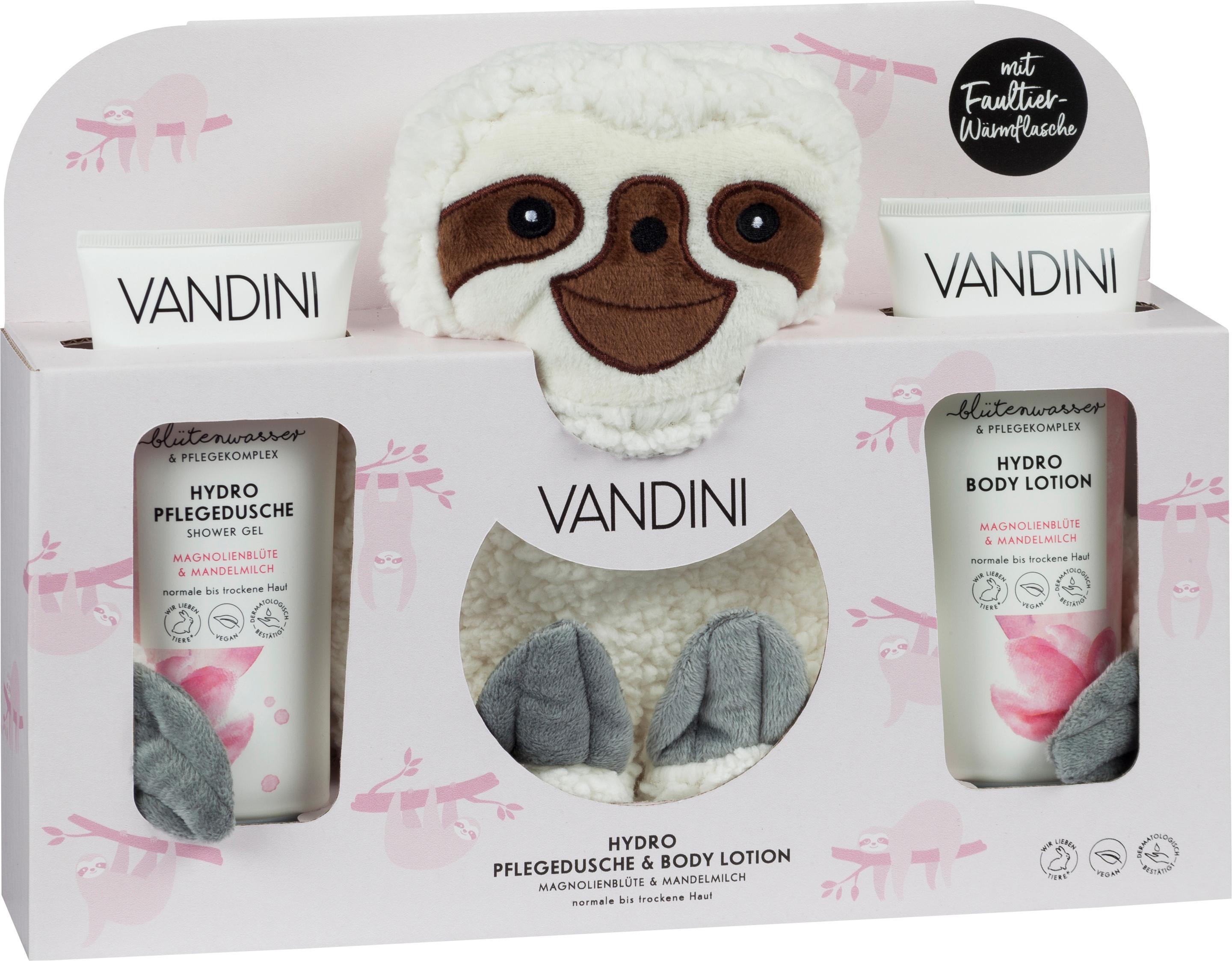 VANDINI Hydro Geschenkset Faultier-Wärmflasche