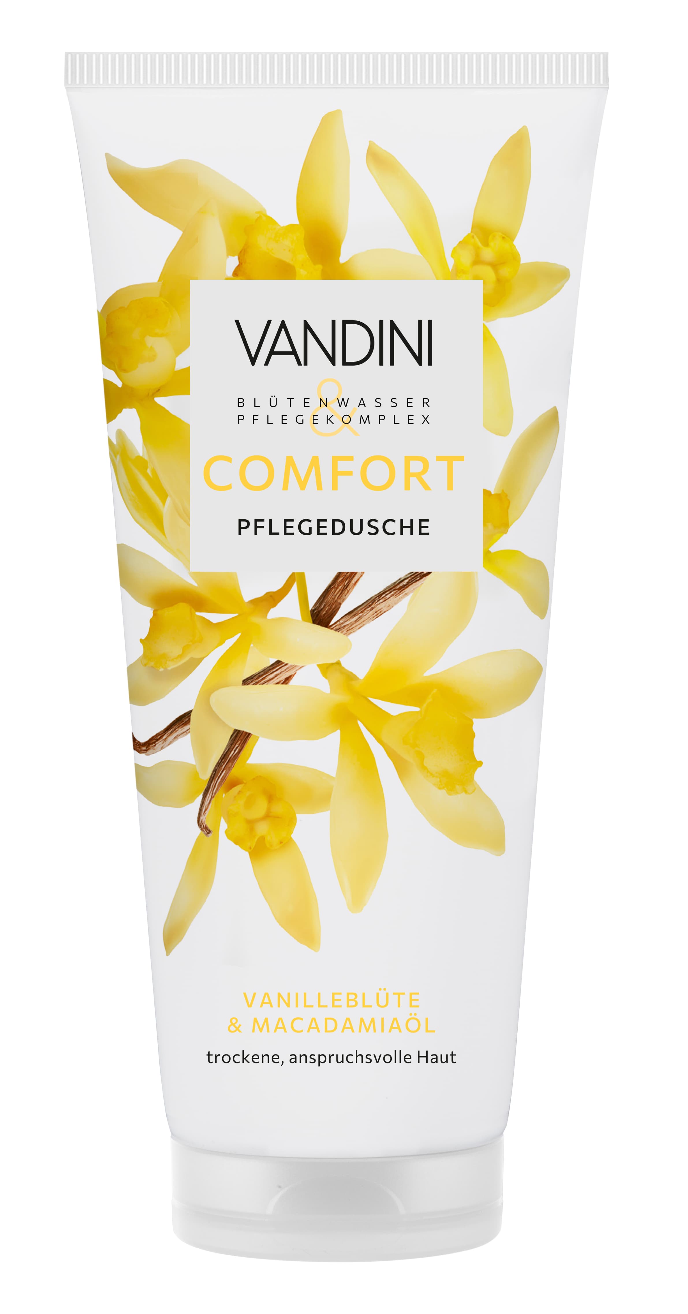 VANDINI Comfort Vanilleblüte & Macadamiaöl Pflegedusche