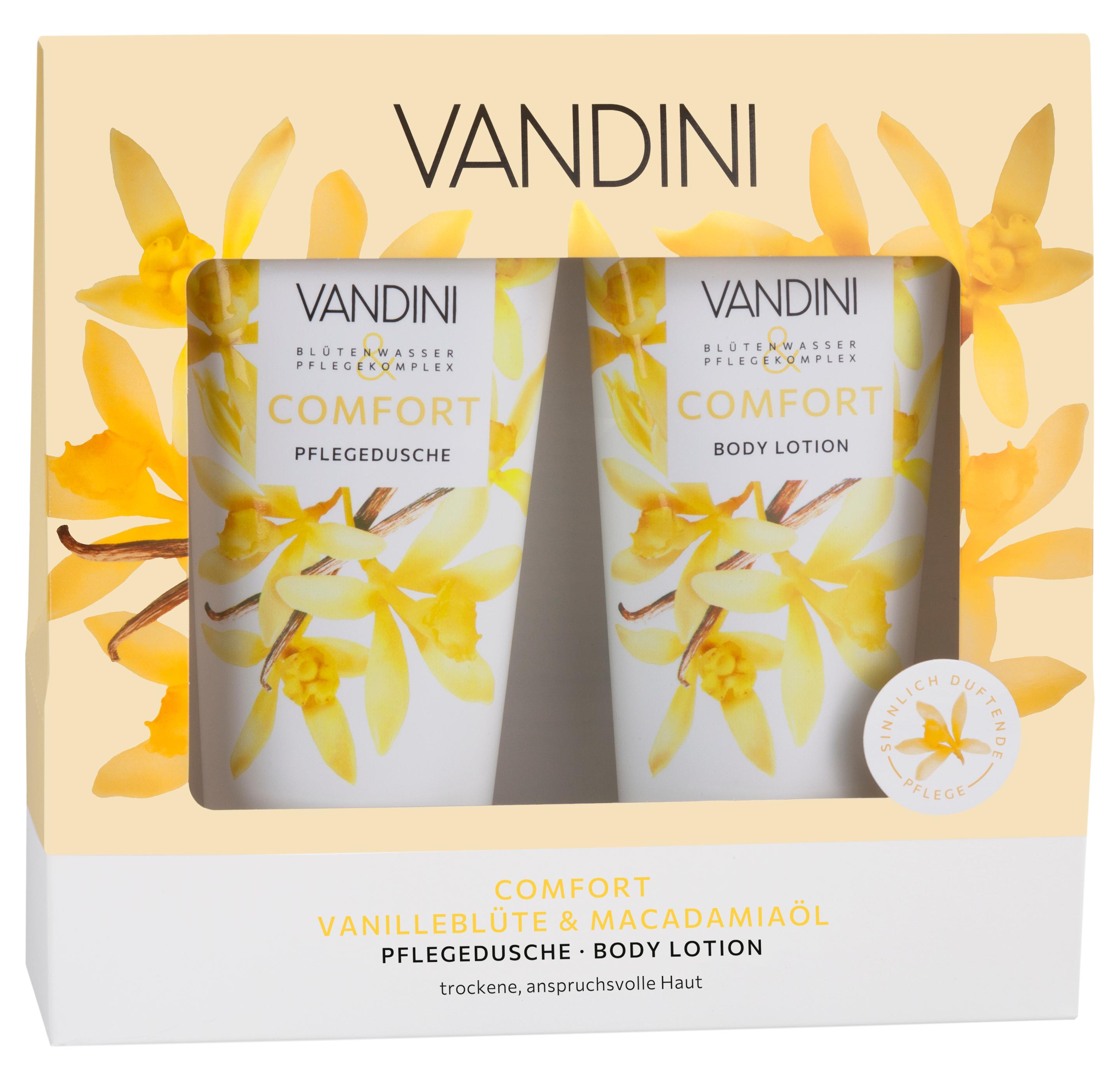 VANDINI Comfort Vanilleblüte & Macadamiaöl Geschenkpackung