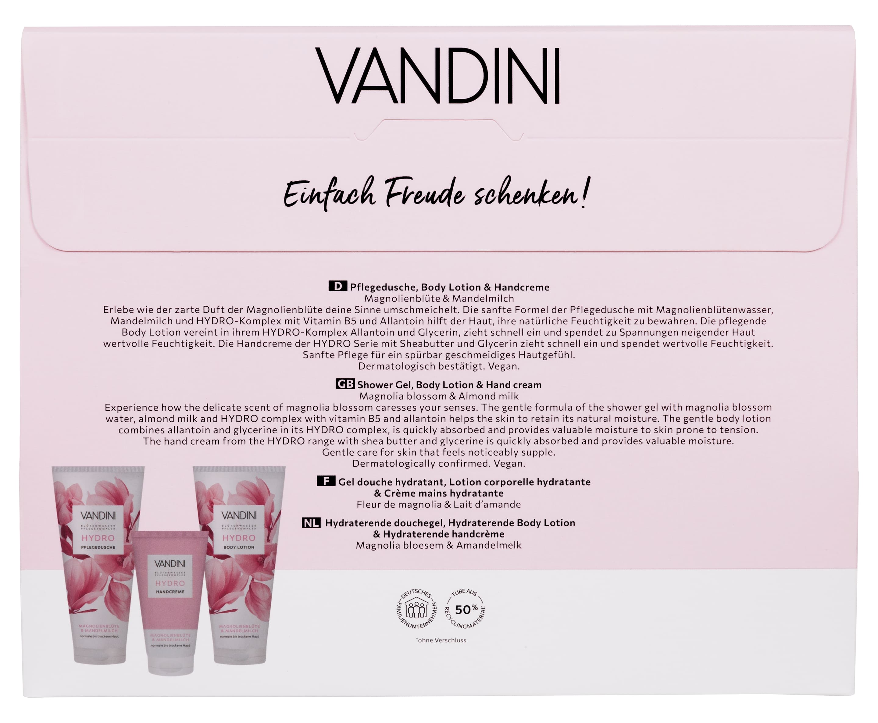 Produktbild VANDINI Hydro Magnolienblüte & Mandelmilch Geschenkpackung 2 von 2