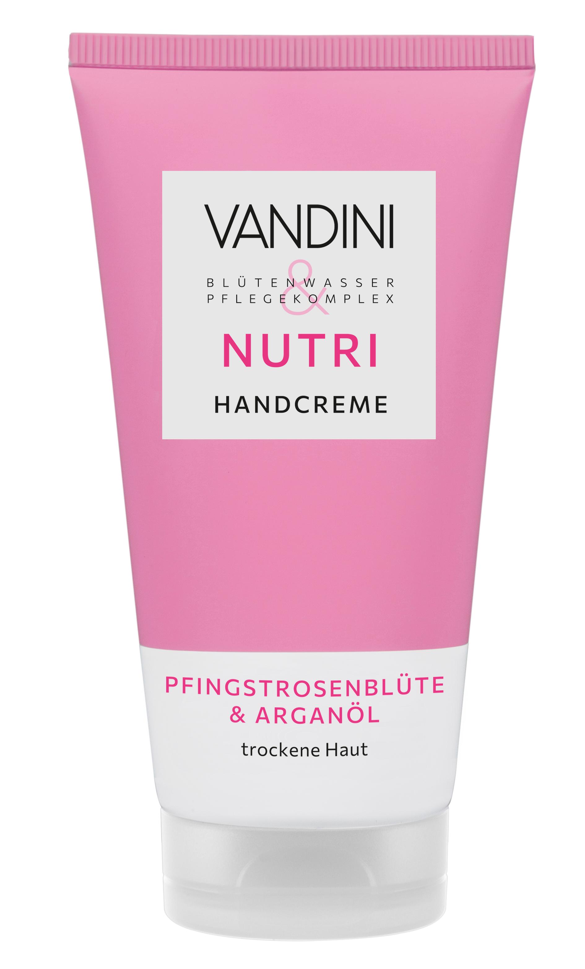 VANDINI Nutri Pfingstrosenblüte & Arganöl Handcreme