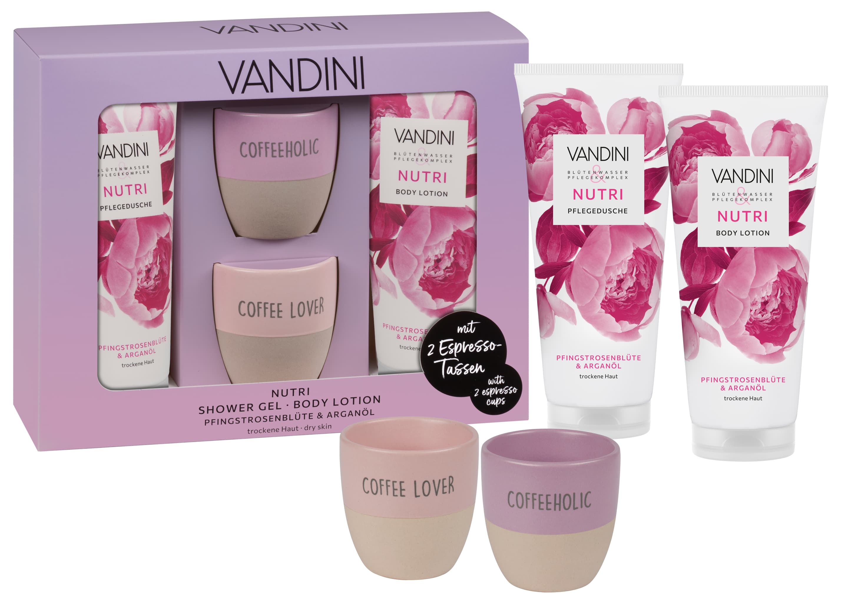 Produktbild VANDINI Espressotassen Nutri 2er Set Geschenkpackung 2 von 3