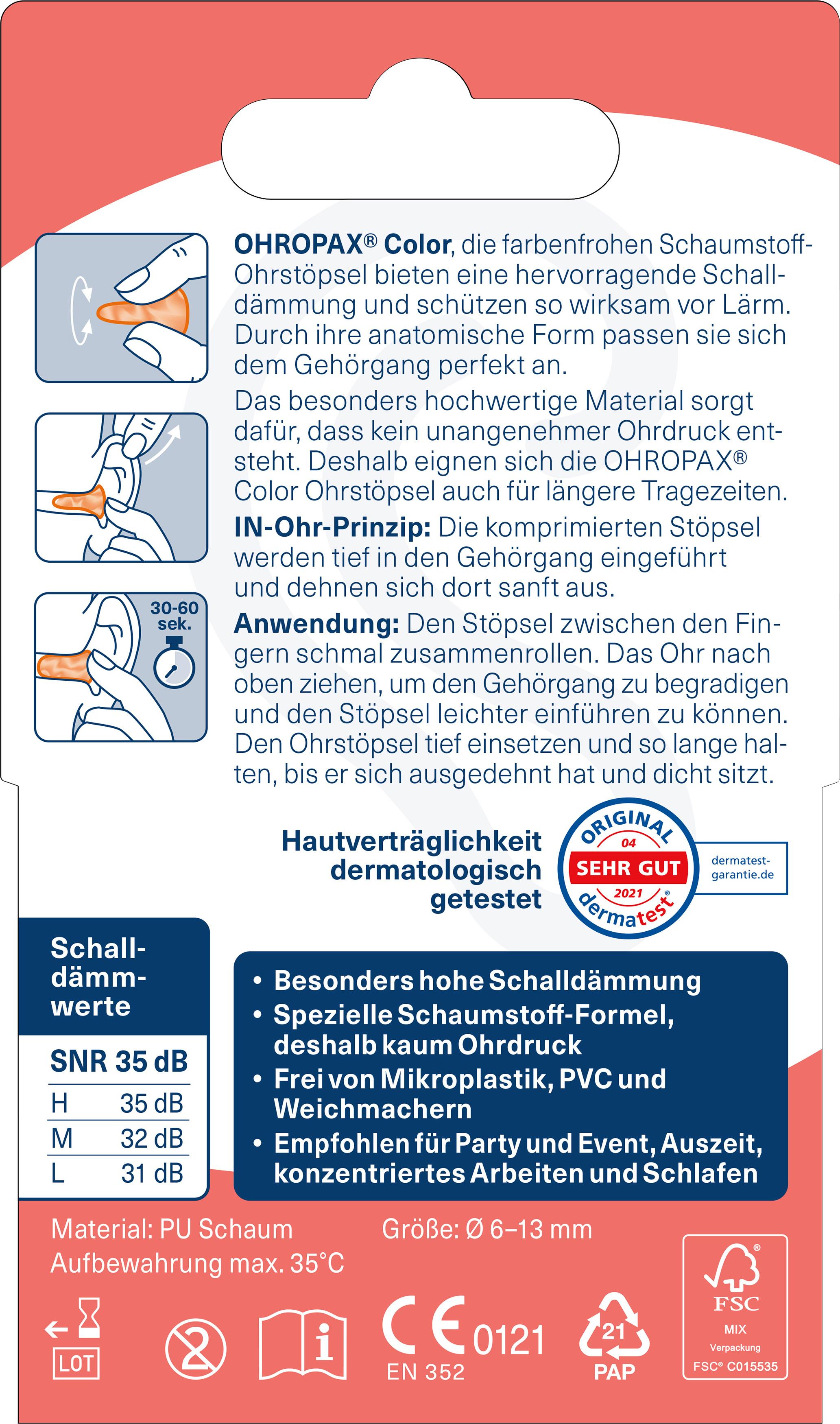 Produktbild Ohropax Color Ohrstöpsel 2 von 6