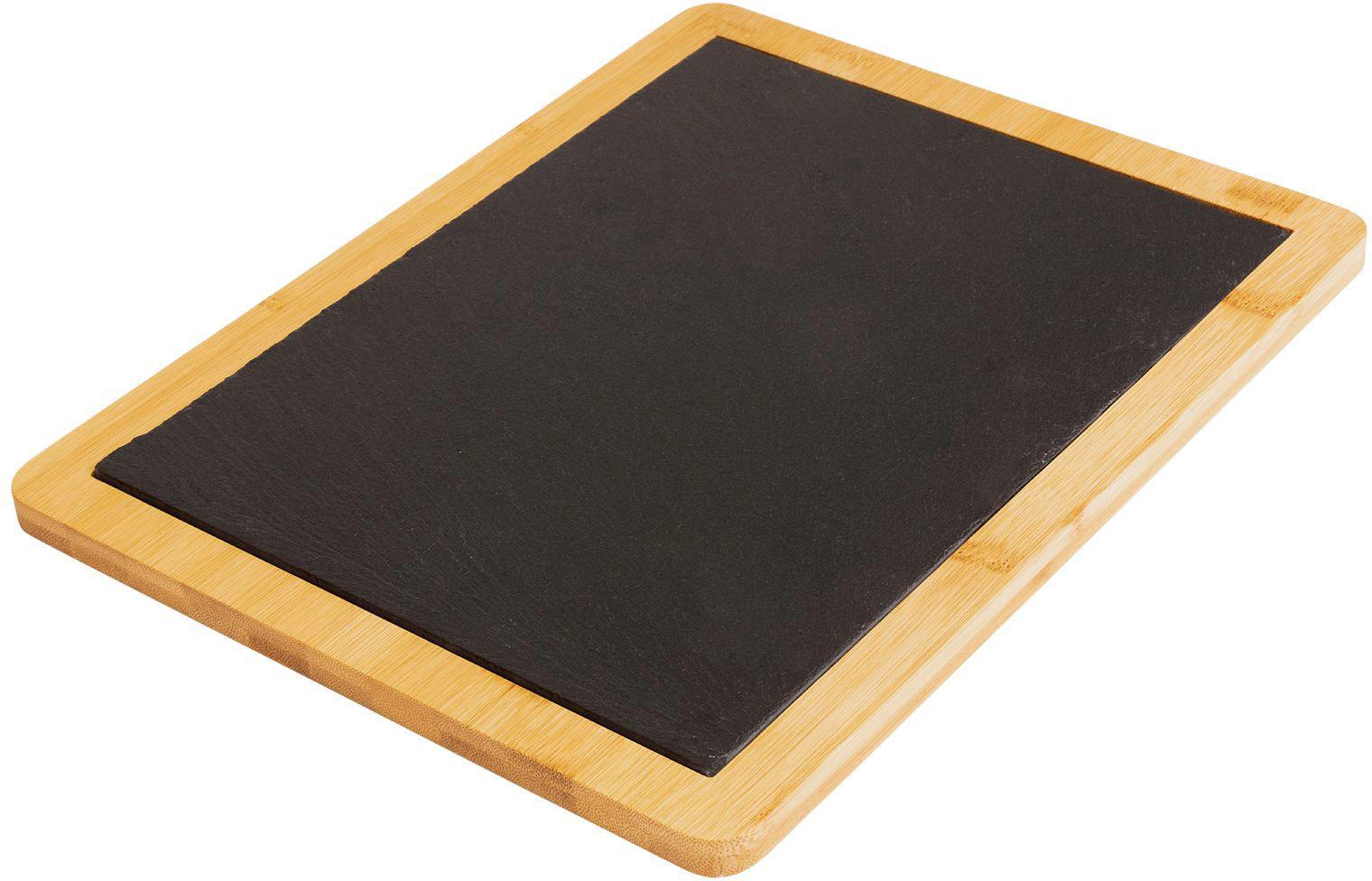 WESTMARK Servierplatte »Tapas + Friends«, Schiefer in Bambus, 32 x 25 x 1,2 cm