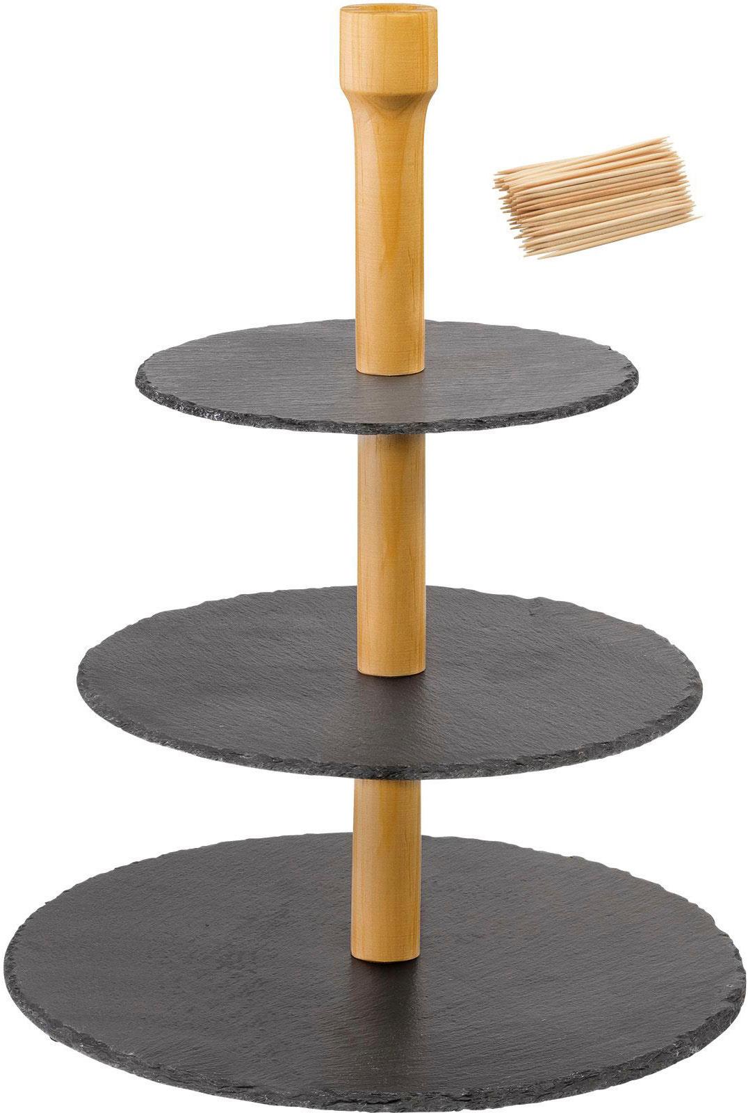 WESTMARK 3-stufige Etagere »Tapas + Friends« + 100 Mini-Fingerfood-Sticks