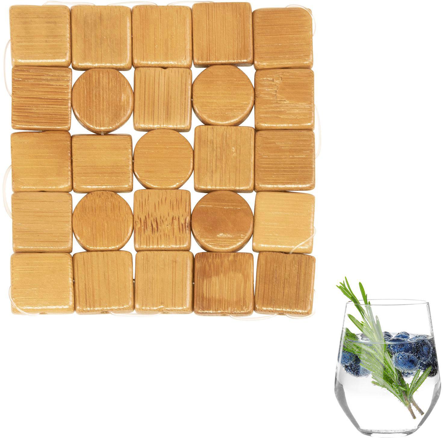 Produktbild WESTMARK 4 Bambus Untersetzer Mosaik »Tapas + Friends«, 10 x 10 cm 2 von 2