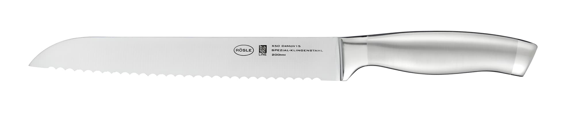 RÖSLE Brotmesser Basic Line Wellenschliff 20cm