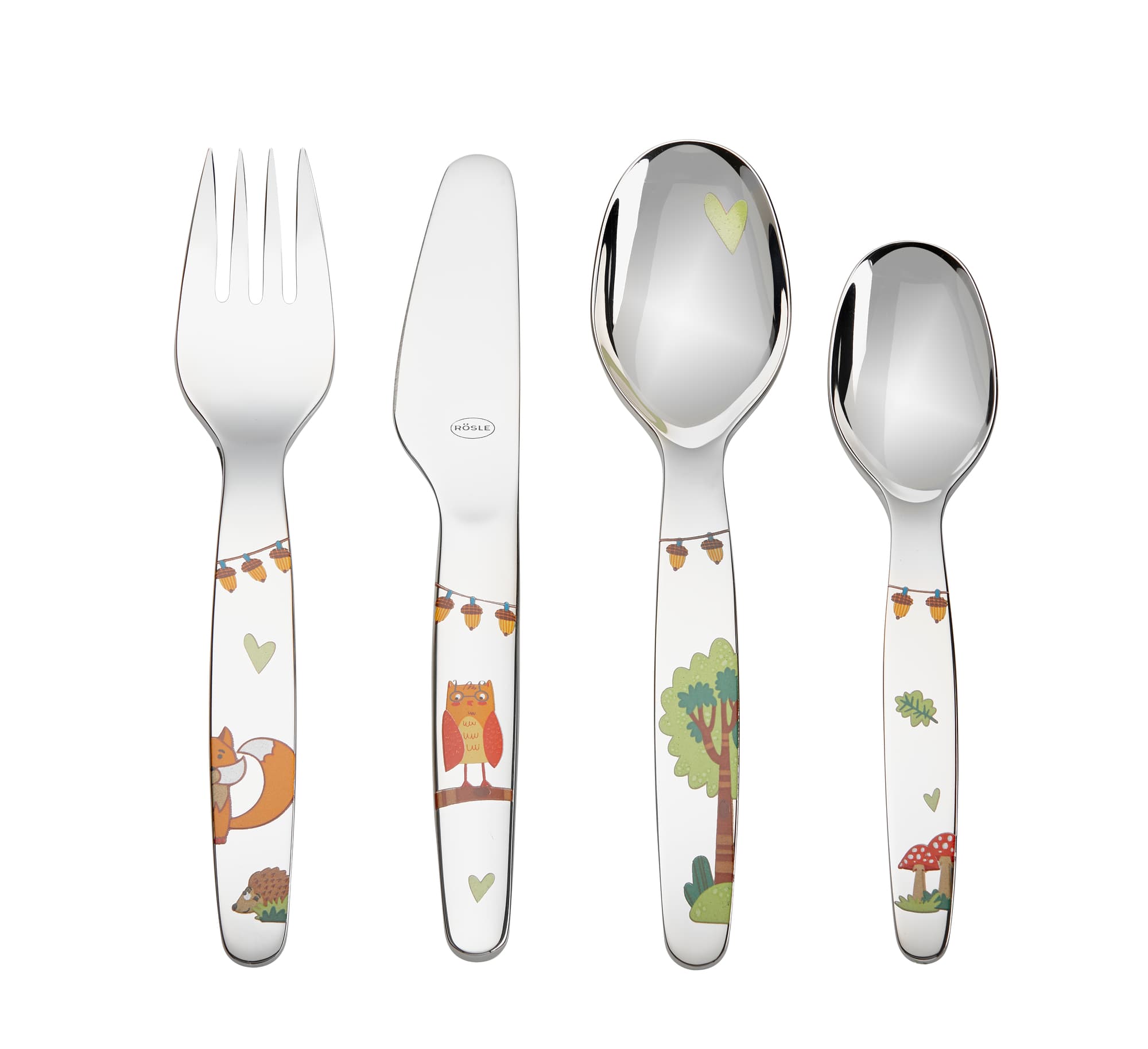 RÖSLE Kinderbesteckset Waldfreunde 4-tlg.