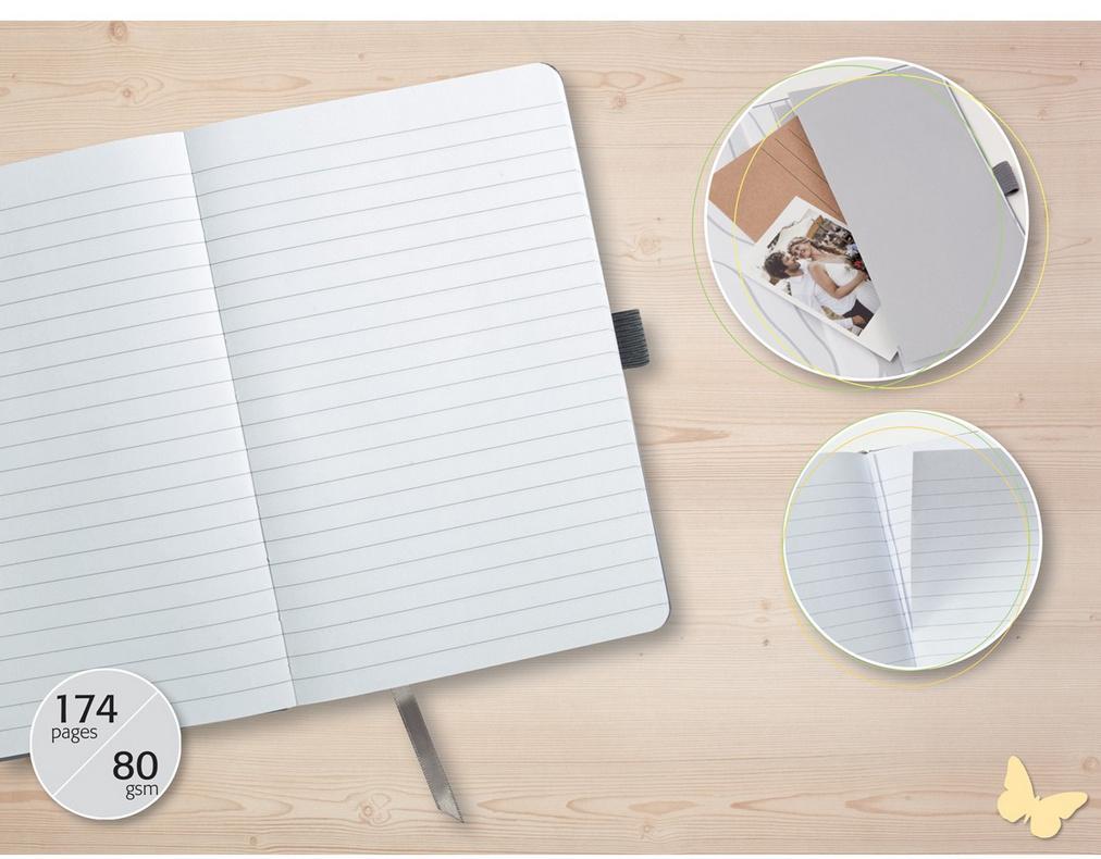 Produktbild sigel Notizbuch Jolie® Summer Linear Leaves 13,5 x 20,3cm 2 von 3