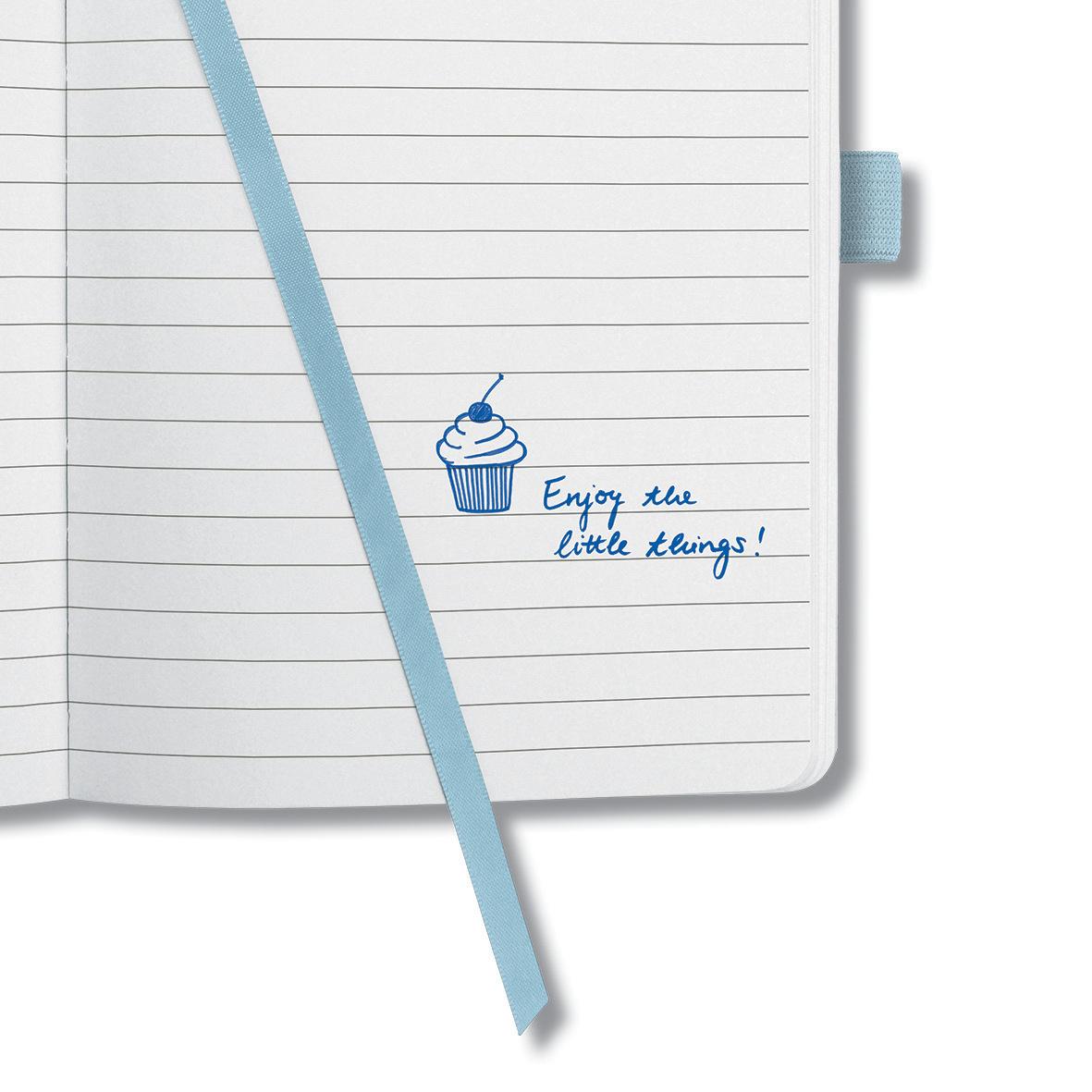Produktbild sigel Jolie Notizbuch liniert Sky Blue 135 x 203 x 16mm 4 von 6