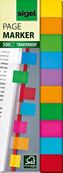 sigel Haftmarker FILM multicolor 44X12 5mm 500 Blatt