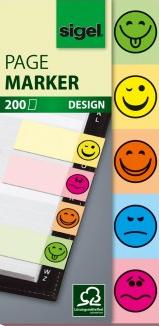 sigel Haftmarker Smiley 200 Blatt 20 x 50mm